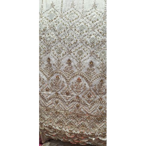 Ladies Tissue Silk Heavy Embroidered Daman Fabric