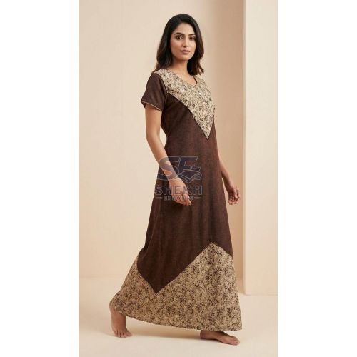 Ladies Breathable Printed Cotton Nighty