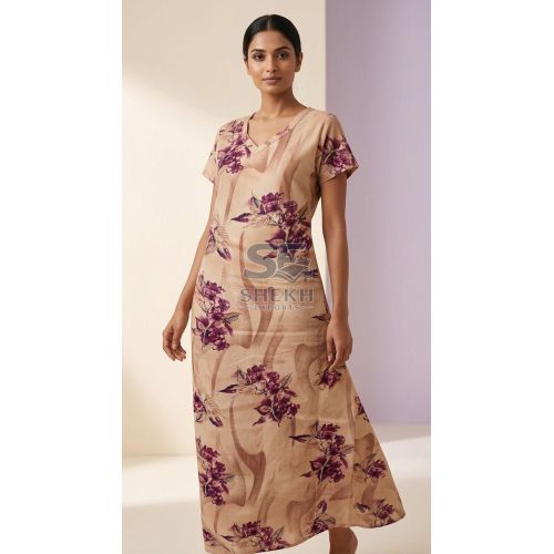 Ladies Grace Fit Printed Cotton Nighty