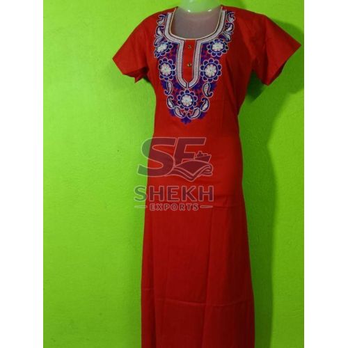 Ladies Minimal Chic Printed Cotton Nighty