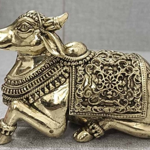 Brass Nandi Statue