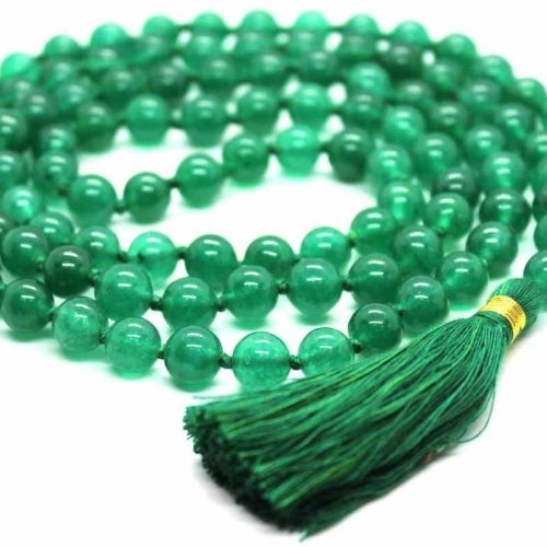 Crystal Green Jade Mala