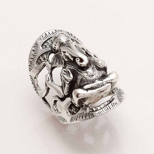 Sterling Silver Lord Ganesha Ring