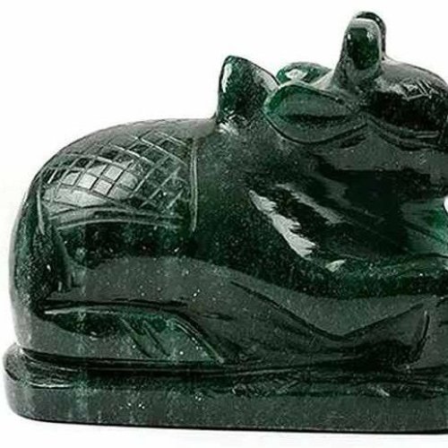 Synthetic Emerald Nandi Idol