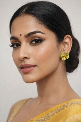 Gold Metal Alloy Earrings