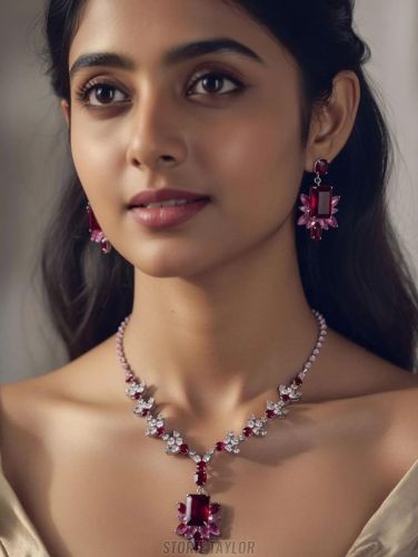 Stylish Crystal Pendant Set