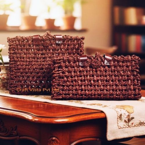 Brown Sabai Grass Beni Jali Bag