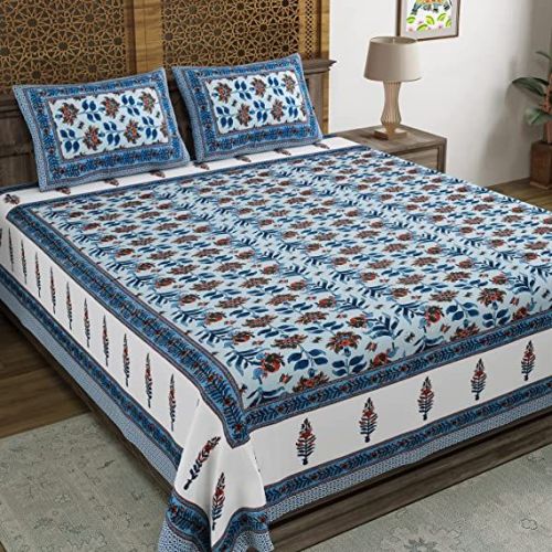 Hand Block Printed Cotton Bedsheet