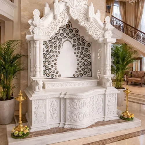Indoor White Marble Temple