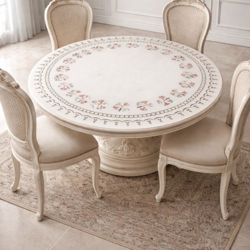 Marble Inlay Work Center Table