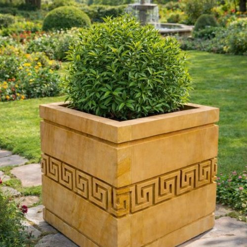 Sandstone Square Flower Pot