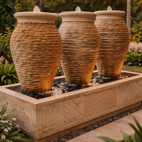 Brown Sandstone Water Fountain