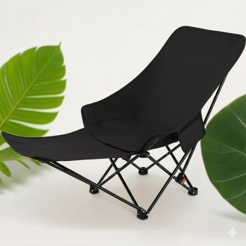 Foldable Camping Chair With Footrest