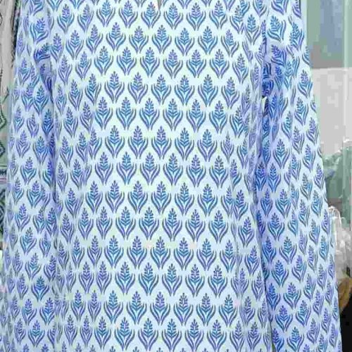 Blue Printed Cotton Kurti