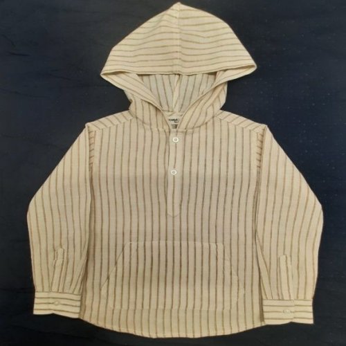 Boys Cotton Striped Hoodie