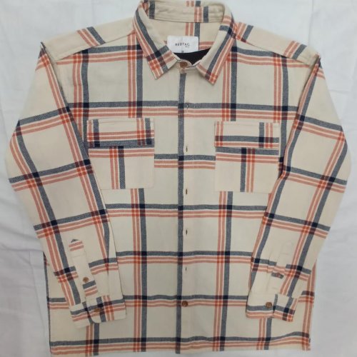 Casual Wear Boys Brown Cotton Check Shirt