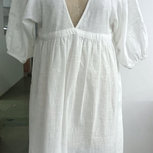 Ladies White Soft Cotton Gown