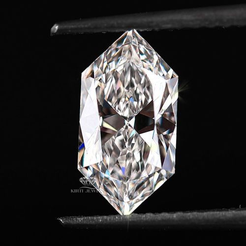 Elongated Hexagon Cut Lab Grown Diamond