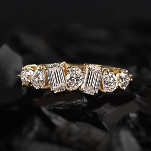 Multi Shape Wedding Diamond Gold Ring