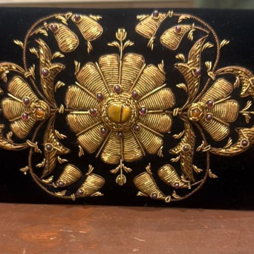 Floral Zardozi Hand Embroidered Purse