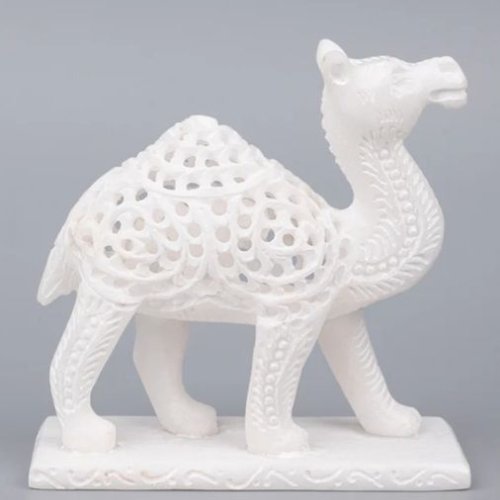 Hand Crafted Marble Camel Statue