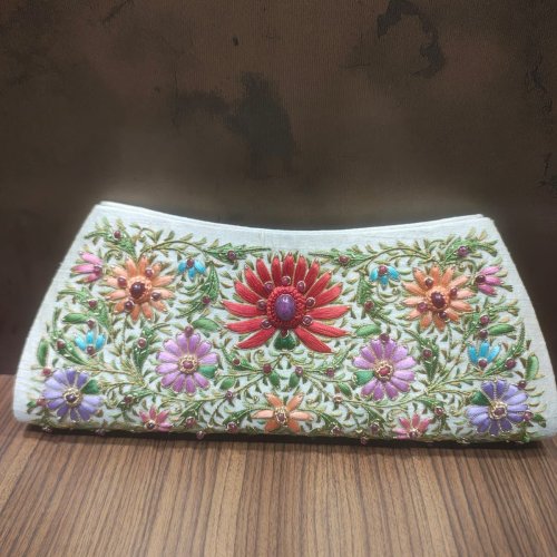 Zardozi Floral Ladies Embroidered Purse