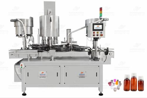 Automatic Eight-Head Pick and Place Type Screw Cap Sealing Eight-Head Measuring Cup Pressing Machine