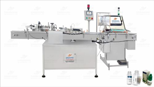 Automatic Rotary Vial-Bottle Sticker Labelling Machine