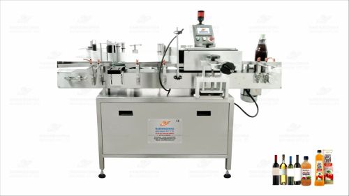 Round and Flat Bottles Automatic Sticker Labelling Machine