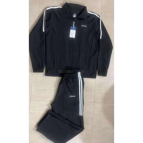 Men Black Solid Tracksuit