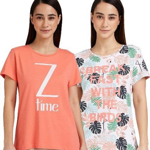 Printed Women Round Neck T-Shirt