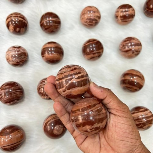 50-55mm Spheres Chocolate Jasper