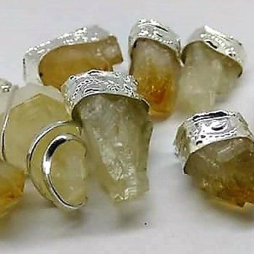 Citrine Wire Wrapped Crystal Pendant