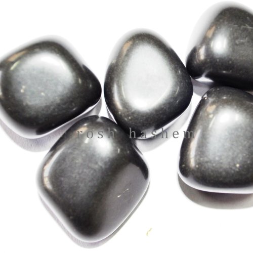 Black Agate Matte Tumbled Stone