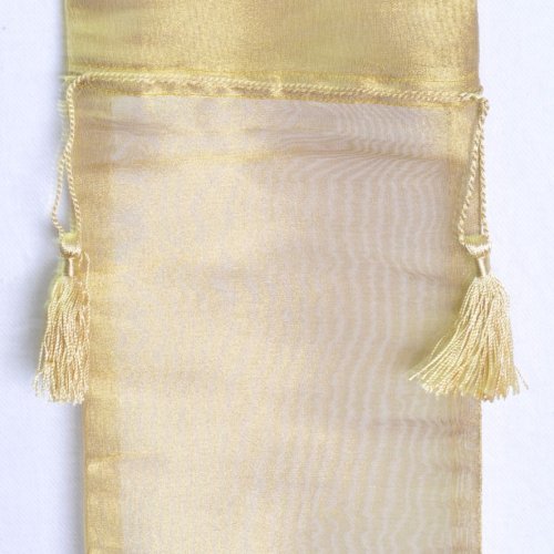 Brown Organza Wine Bag