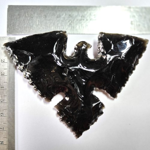 Hand Carved Obsidian Thunderbird Stone