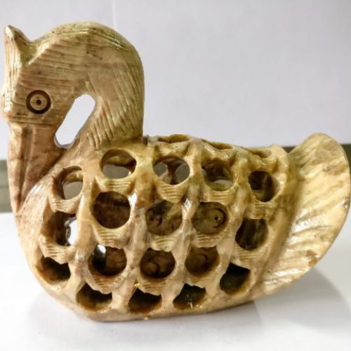 Handcrafted Duck Soapstone Sculpture