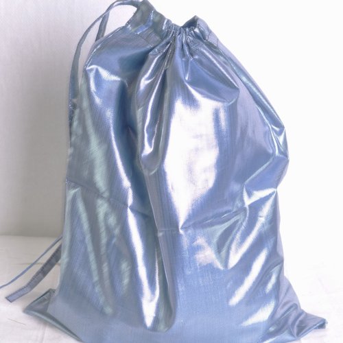 Metalized Fabric Drawstring Shoe Bag