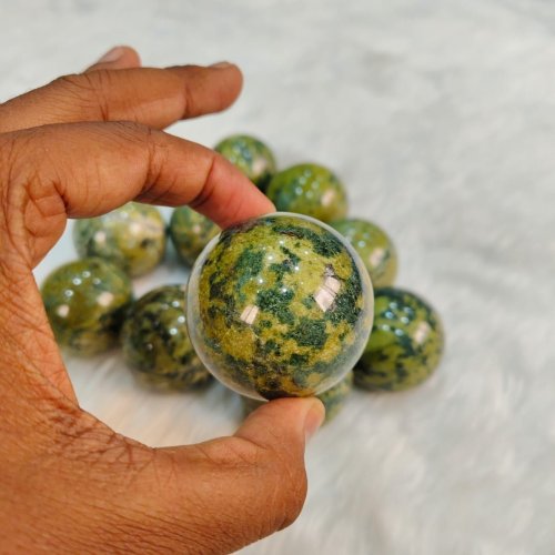 Natural Agate Stone Natural Stone Epidote Healing Crystal Sphere