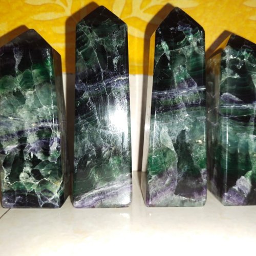 Natural Labradorite Four Sided Crystal Tower