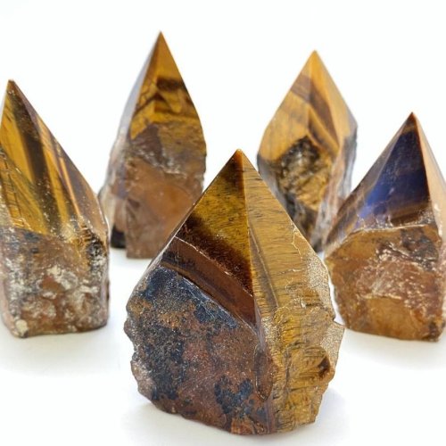 Pointed Natural Tiger Eye Crystal Stone