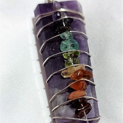 Wire Wrapped Amethyst Pendant