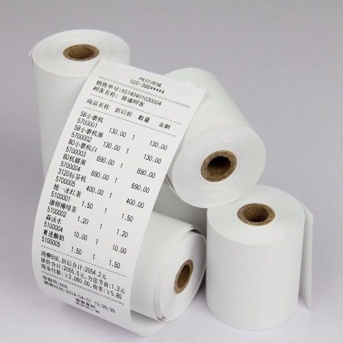 Plain White Thermal Receipt Roll