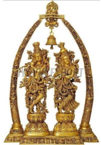 Brass Radha Krishna Statue