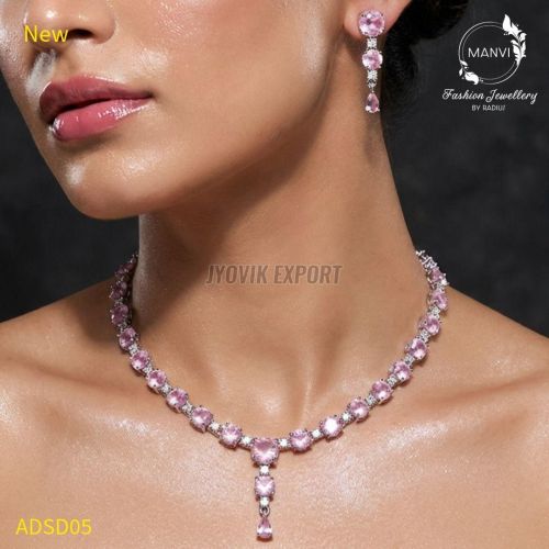 Fancy Diamond Necklace Set