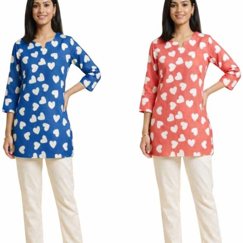 Ladies Rayon Kurti Set