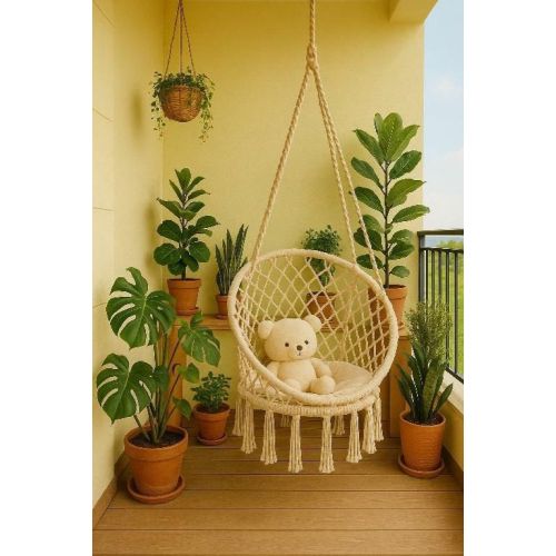Ceiling Hanging Macrame Swing