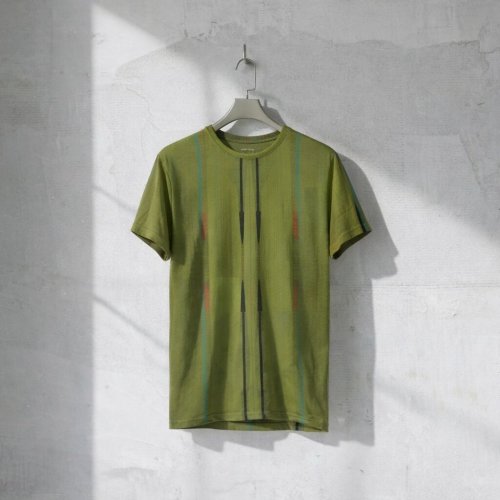 Mens Olive Green Black Srips Cotton T Shirt