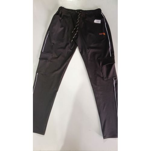 Mens Solid Lycra Casual Pant