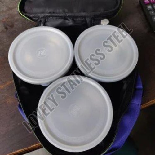 Triangle Shape Lunch Box With 3 boxes